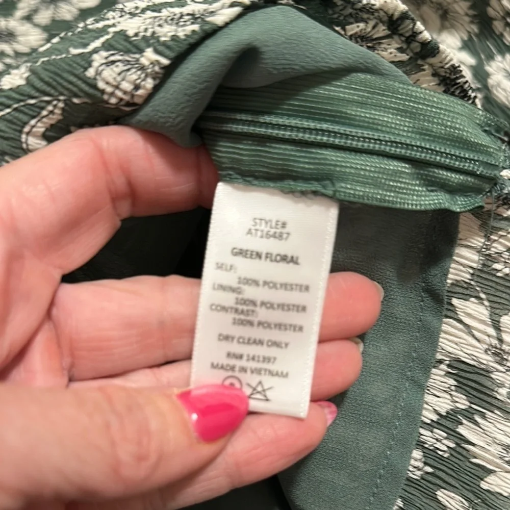 ASTR Floral Boho Peasant Coquette Green Top Women S Fairy Romantic Feminine